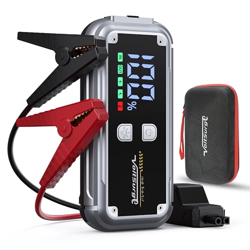 VoltSurge Car Starter Booster, Emergency Jump Starter, 4500A Emergency Jump Starter for Cars up to 8.0L Petrol or 6.0L Diesel, 12V Jump Starter, Fast USB Output, LED Flashlight
