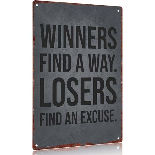 Vintage metal sign Aluminum Decorative Sign "Winners Find A Way