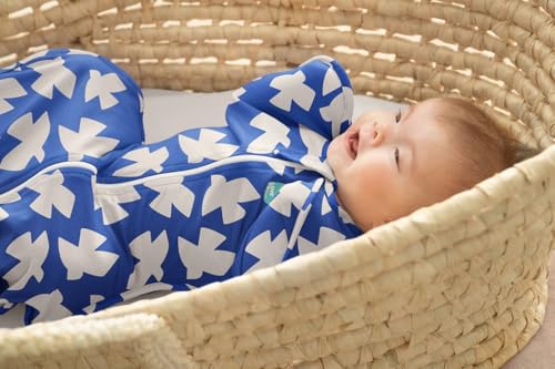 Image of Love To Dream Swaddle UP, Baby Sleep Sack, Twin Zipper For Easy Diaper Changes, Arms UP Position, Hip-Healthy, Lightweight & Breathable, Sleeping Bag, Moderates Temps, 3-6 M, Cobalt Paperbirds