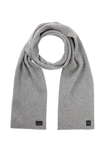 camel active Herren Strickschal aus reiner Lammwolle Steingrau, menswear-OS