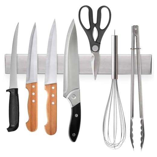 12 Inch Magnetic Knife Strip, Premium Stainless Steel Kitchen Knives Bar,Space-Saving Powerful Magnetic Knife Rack for Home Kitchen Utensil Holder, Art Supply Organizer & Tool Holder