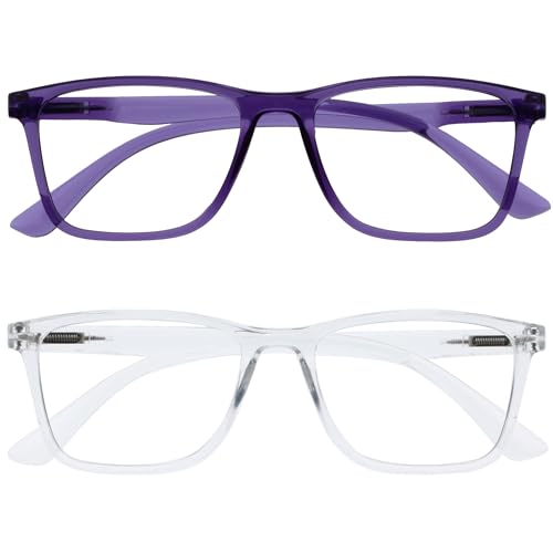 OPULIZE NYX Lunette anti lumiere bleue femme & homme - Lunette Loupe Ecran/Gaming - Lot de 2 -...