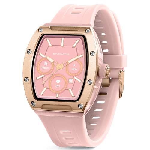 Montre connectée Series 52 Reflex Active avec bracelet rose pour un suivi quotidien élégant