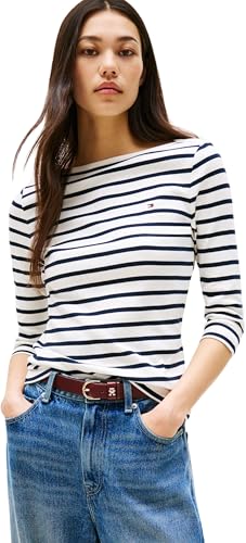 Miniatura 7 de Tommy Hilfiger Camiseta de manga larga Mujer New Cody Slim cuello barco