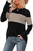 Suéteres para mujer WIHOLL, de moda, con bloques de color, manga larga, outfits de otoño e invierno 2026 4