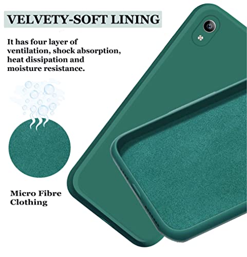 Image of A rtistque Liquid Silicone Back Cover Case for Vivo Y91i Matte Shockproof TPU Soft Flexible with Camera Protection - Green