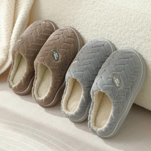 Slippers Winter Couple Style Women'S Non-Slip Warm Thick Plush Slippers Men'S Home Cotton Shoes4
