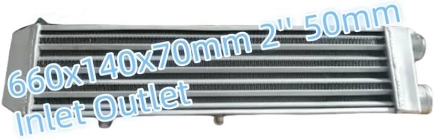 660x140x70mm 2 50mm Inlet Outlet Universal Aluminum Intercooler Fit For Sided