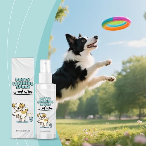 60ml Hunde Potty Training Spray,Doppelzusammensetzung Welpen Toilettentraining Hilfe,Hunde Anziehungsspray für Schnelles,Effektives Stubenrein Training für Innen,Toilettentraining Hilfe Hunde