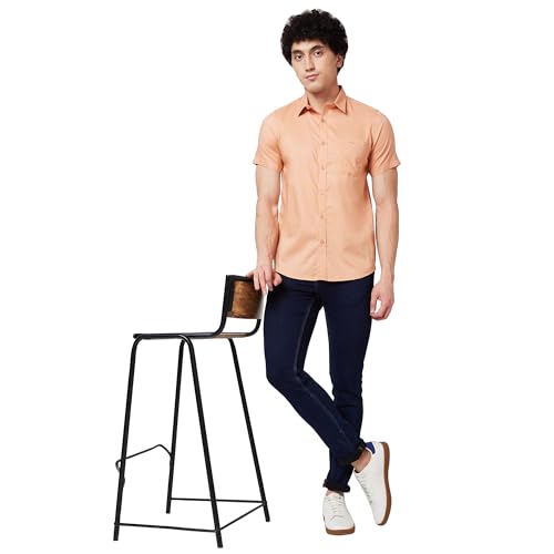 Image of Spykar Men's Regular Fit N /A Full Sleeve Solid Casual Shirts
