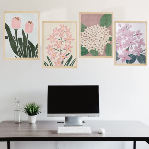 Bluetit Flower Market Poster Botanical Wall Art Flower Art Prints Canvas Wall Art Boho Art Prints Set Of 6 Unframed Wall Art Wall Decor For Home 8X12 #TOP5