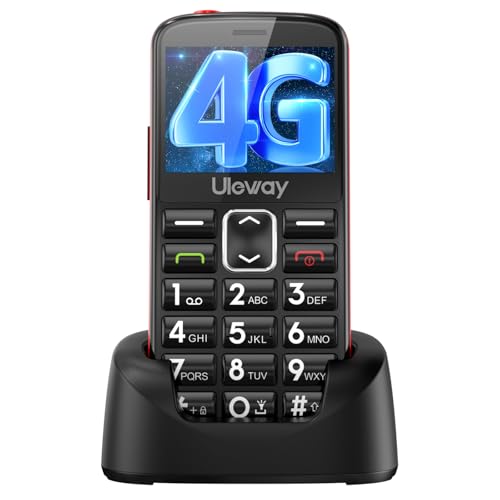 Tosaju 4G Téléphone Portable Senior Sim déverrouillé Téléphone à Gros Boutons Temps de Veille Long avec Bouton d'appel d'urgence SOS avec Station de Charge 1000...