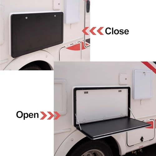 Table pliable pour camping-car murale en alu - 6