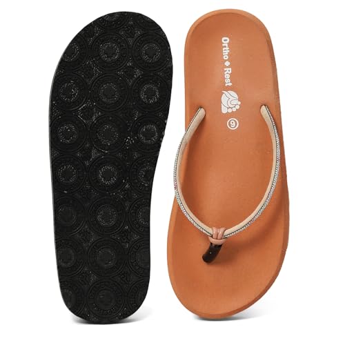 Image of Ortho + Rest Ortho Slippers for Women Daily Use, orthopedic FlipFlops | Arch Support With Soft Cushioned Footbed | Lightweight Ladies Chappal | Orthopedic Doctor Soft Slippers for Ladies & Girls