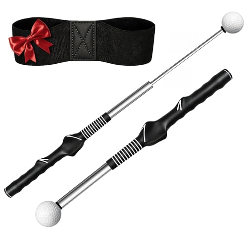 Kulamait Retractable Golf Swing Training Aid,Golf Swing Trainer with Arm Band,Swing Mechanics for Beginners & Grip Correction & Swing Click Feedback,Right-Handed,Indoor&Outdoor Practice