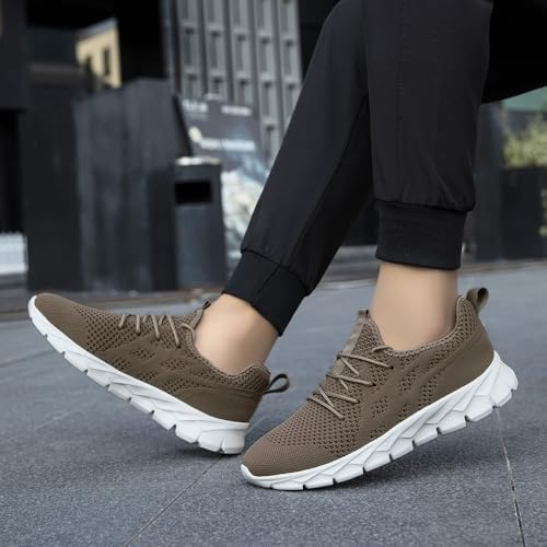 Image of Running Shoes for Men Gym Tennis Athletic Walking Shoes Non Slip Lightweight Breathable Sports Mesh Fashion Work Sneakers Casual Workout Trianer
