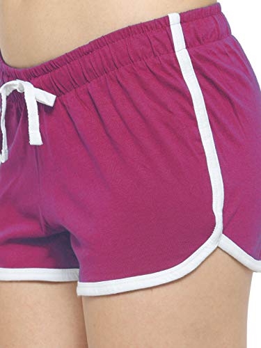 Image of KOTTY Solid Women Purple Night Shorts (Purple,36)