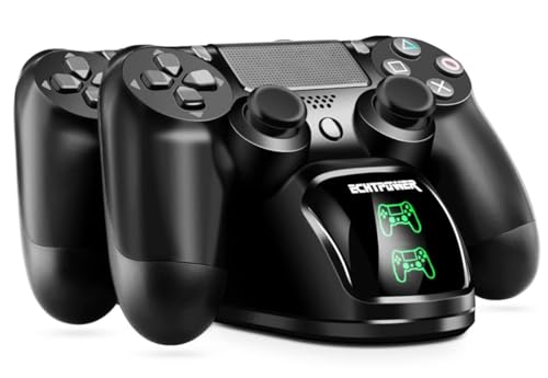Image of ECHTPower PS4 Controller Charger, Dual USB Charging Dock, Fast Charging with LED Indicator and ON /Off Switch for PS4 / PS4 Pro / PS4 Slim Controllers