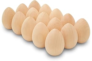 Smooth Standable Wood Easter Eggs for Painting, Quality Small Wooden Eggs for Crafts