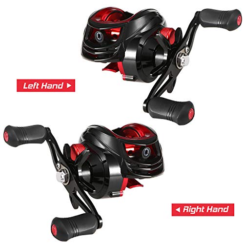 Leepesx Baitcasting-Rolle 18 + 1BB Kugellager Baitcasting-Angelrolle Hohe Geschwindigkeit 7,2: 1 Übersetzungsverhältnis Magnetisches Bremssystem Baitcaster-Rolle