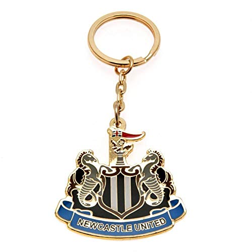Newcastle United FC - Llavero (Talla Única) (Blanco/Negro)