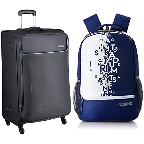 Image of American Tourister Jamaica Polyester 80 cms Grey Softsided Suitcase