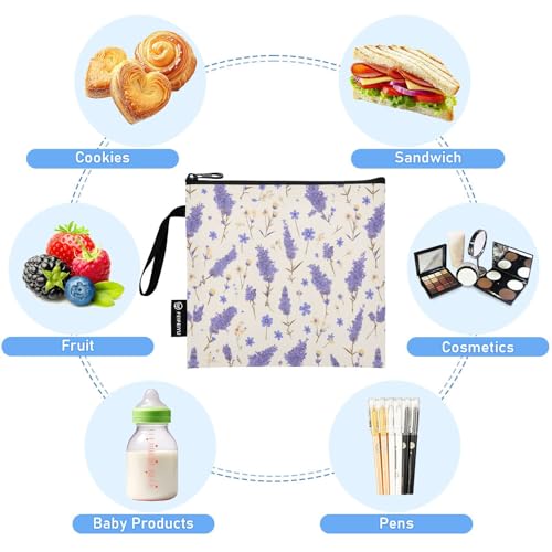 Bolsas de merienda reutilizables con cierre, pack de 3 miniatura 5