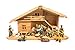 Produktbild mgc24 Weihnachtskrippe Tischkrippe aus Holz, komplett mit 11 Krippenfiguren handbemalt, LED-Beleuchtung