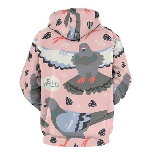Parrot Print Hooides Men And Woman Hooides Fleece Sweatshirts Winter Clothes3