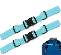 Generisch Verstellbarer Brustgurt Rucksack, 2 Stück Rucksackriemen aus Nylon mit Schnellverschluss, Rutschfester Gurtband für Schultasche, Strapazierfähiger Brustgurt für Joggen und Wandern