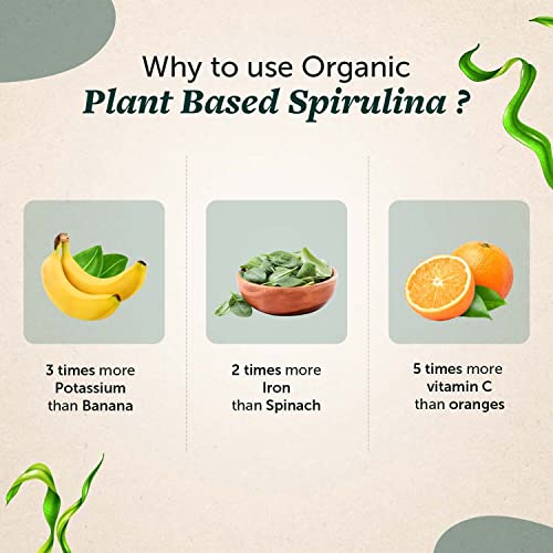 Image of Neuherbs Spirulina 1000mg Per Serving - 120 Tablets | Boost Energy, Immunity & Metabolism | Supports Weight Management |