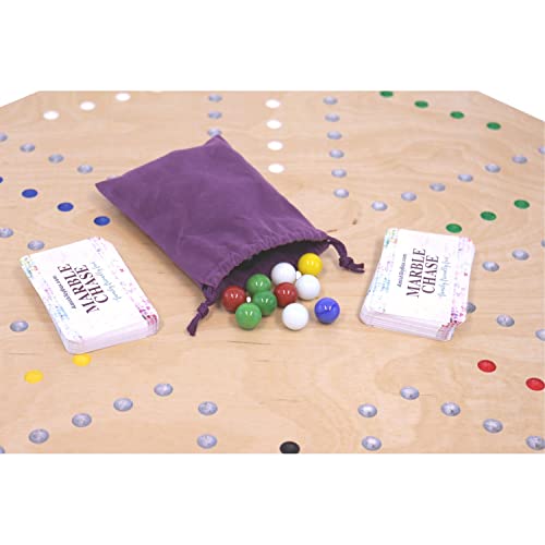 Juego de Mesa Marble Chase con Tablero de Madera y Cartas miniatura 3