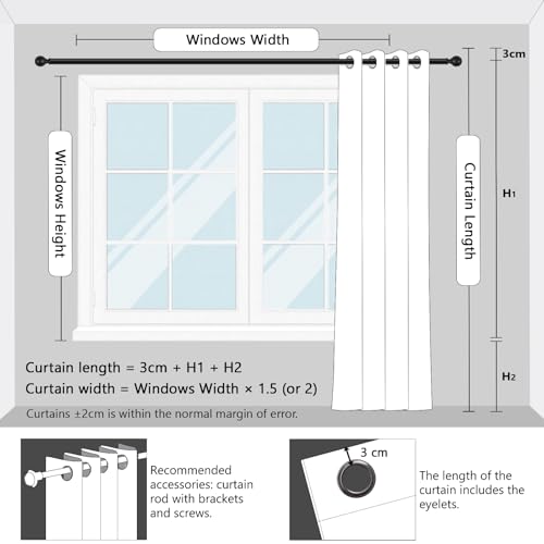 MRTREES Vorhänge Lichtundurchlässig Kinderzimmer Junge Curtains Blackout for Bedroom… – Ansicht 9