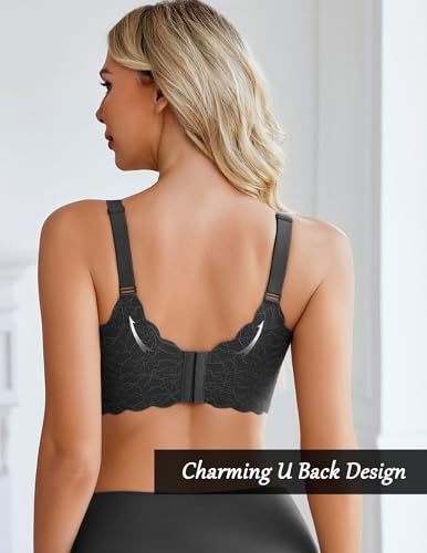 Avidlove Women's Seamless Bras Wireless Bra Full Coverage Lace Tshirt Everyday Bra S-3XL4