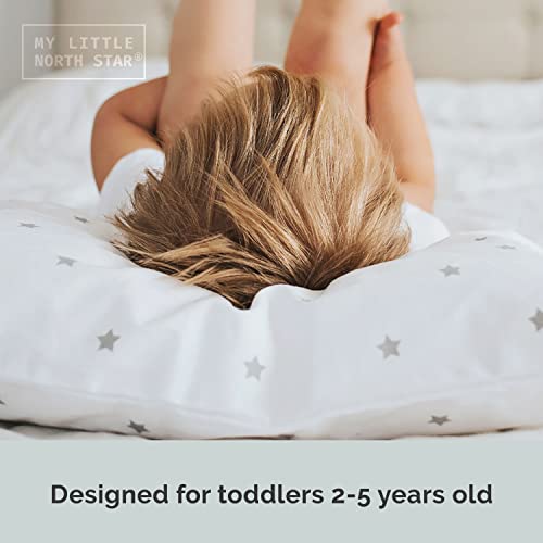 Toddler Pillowcase Stars | 100% Organic Cotton | Hypoallergenic | 14X19 Inch | Fits Toddler Pillow 13X18 Inch (Stars) #TOP3
