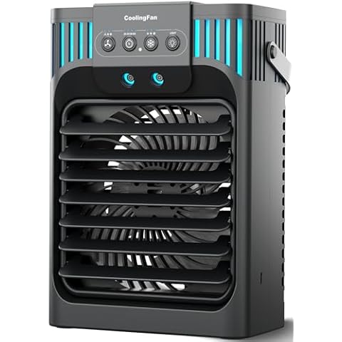 Portable Air Conditioners,LEAEYFE Upgraded 40oz Evaporative Mini Air Conditioner with Powerful 3 Mist &Speeds,7 Night Light & 2-8H Timer, Quiet,Portable ，3-IN-1 Cooling Fan for Bedroom Home Office Cover