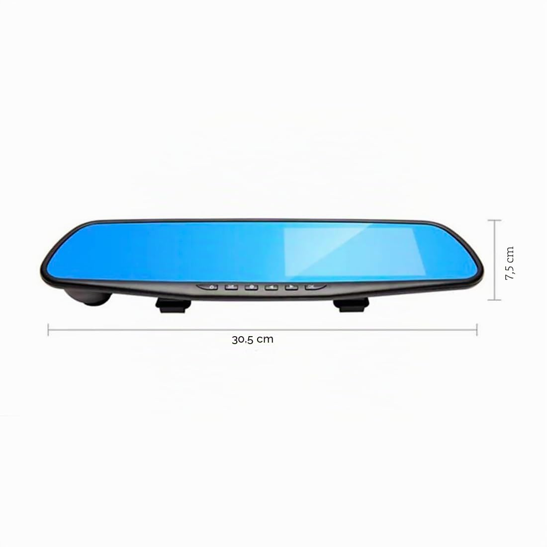 Mediawave Store - Specchietto Retrovisore con Telecamera, Schermo LCD 4.3", DVR, Video Full, HD, 1080P, Grandangolo, Impermeabile, Specchio Auto, Sensore Movimento, Specchietto Retrovisore Telecamera