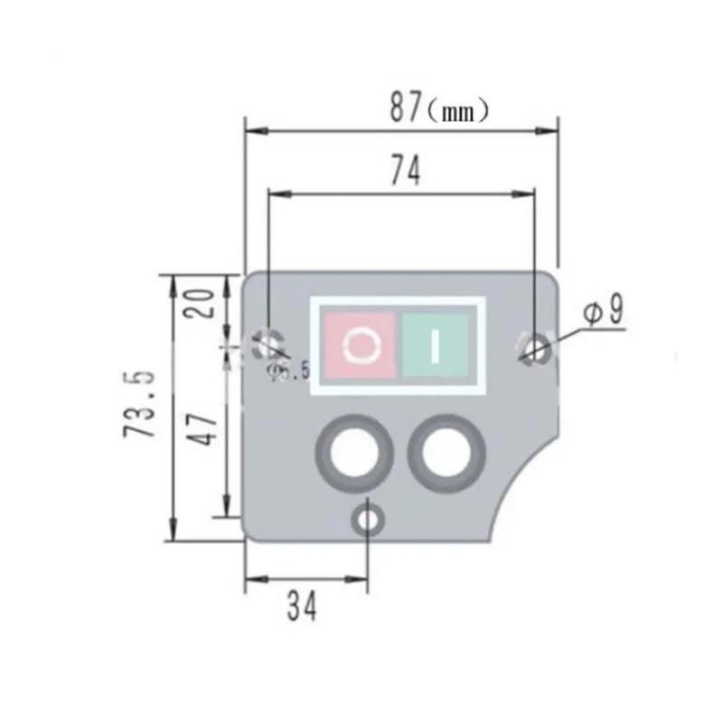 Interrupteur à Bouton-Poussoir de démarrage for perceuse de Plage DA7B, AC 250/380 V, 10 A