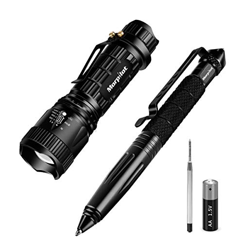 Morpilot EDC Tactical Pen EDC Pen Flashlight Set Glass Breaker Self Defense Weapon Survival Tool