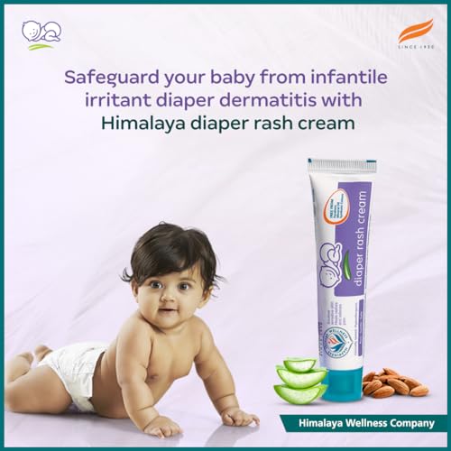 Image of Himalaya Baby Diaper Rash Cream (100g) | Relieves Rashes, reduces Redness & Irritation | With Aloe Vera, Yashad Bhasma, Almond Oil (Pack of 6)