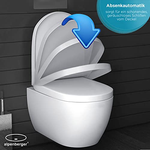 Spülrandloses WC Alpenberger Modernes Wand-WC mit Softclose