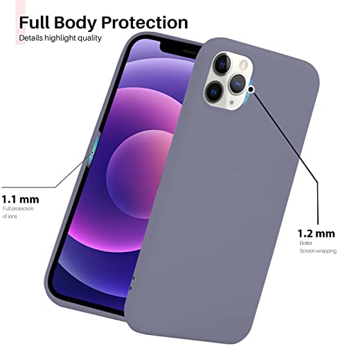 Image of DIZORO Microfiber Candy Case Compatible for iPhone 11 Pro Max 6.5 inch, Shockproof Slim Back Cover Liquid Silicone Case - Lavender