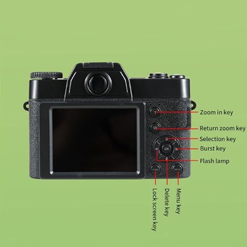 Câmera Digital Fydun 4K Zoom Digital 16x Câmera Vlogging de 48 MP Com Tela IPS de 3,0 Polegadas para