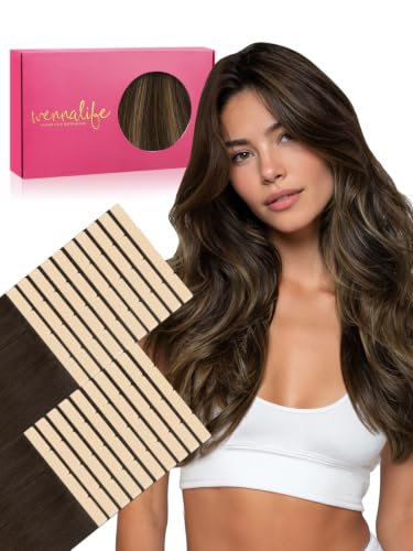 WENNALIFE 3.15 inch Wide Tape in Hair Extensions Human Hair, Tape in Weft