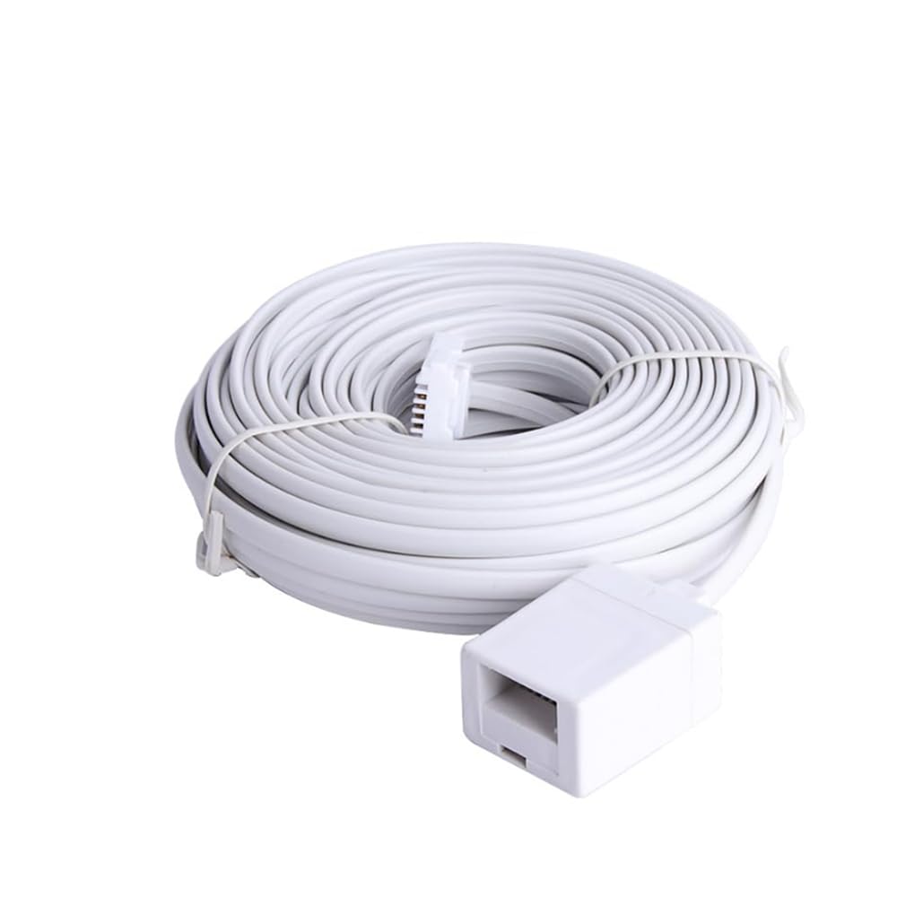 XINTONG Telephone Extension Cable 15M,Phone Extension Cord,Phone Line for UK Landline Phone,Compatible with BT&RJ11 Home and Office Fax - Image 4