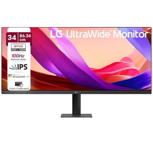 LG 34U511A 86.36cm (34 Inch) UltraWide WFHD (2560x1080) IPS Monitor, Anti-Glare, sRGB 99%(Typ.), Reader Mode, HDR10, 3-Side Virtually Borderless, HDMI, DP, HP Out, Tilt Adjustment Slim Stand (Black)