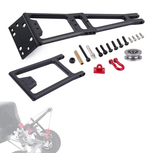 YSKMLOLP 1/10 RC Crane Arm,Rescue Tow Truck Crane Arm Wrecker Kit,RC Truck and Tow Build Kit Updates for 1/10 RC Crawler SCX10 TRX4 Capra LCG Chassis Tools(Black)
