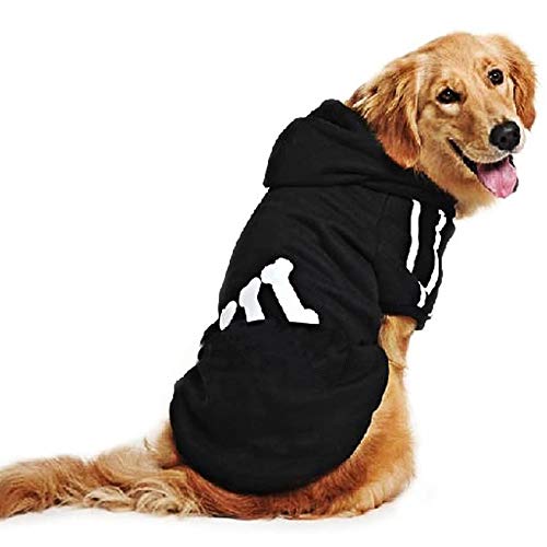 S-Lifeeling 犬服 犬コート 冬 暖かい 防寒 寒さ対策 可愛い おしゃれ ペット用品 活動 散歩 マジックテープ ジャケット 小型犬 中型犬 大型犬 適用 秋冬服 愛犬猫 誕生日 贈り物 ブラック 6XL