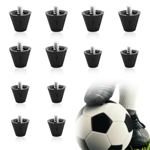 12 Pièces Crampon Plastique a Visser Foot 13/16 mm, Crampons de Rechange en Aluminium pour Chaussures de Football en Nylon Conception Effilée AntidéRapante pour Une...