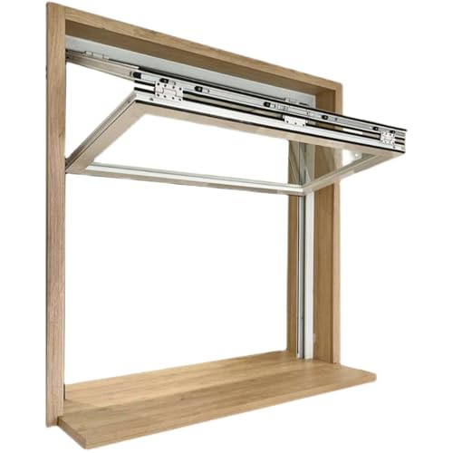 Ventana de concesión elevable de aluminio con puerta de toldo para camión de comida